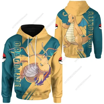 2024 Pokemon Lucario Dragonite 3d Print Topp Meeste ja Naiste Vabaaja Dressipluus Topp Fashion Streetwear Lapsed Topp Pullover