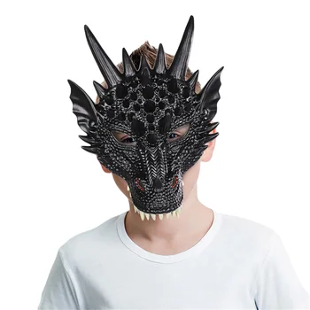 Halloween Hirmutav Dragon Loomade Näo Mask Realistlik Tekstuuriga Täis Peaga Cosplay Peakatted Nägu Kaitsja Pool Kostüüm Prop Mask
