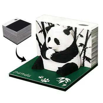 Panda Memo Pad Papist Memo Pad Panda Disain Dekoratiivsed Tear-Away DIY Jõulud Paber Nikerdamist Kunsti Töölaua Kaunistus Kingitus