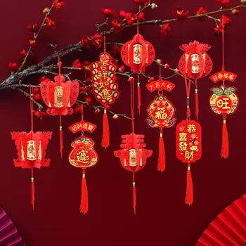 6tk Uus Aasta Flokeerimisega Ripatsid Laterna Kujuga 2023 Spring Festival Punane Ripats Hiina Lunar Aasta Teenetemärkide Rippuvad Kaunistused