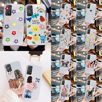 Eest Xiaomi Redmi Lisa 11 Pro 11S 4G 5G Juhul Naiste Mama Lill, Armastus Liblikas Armas jaoks Redmi Note11 S 11Pro+ Selge Telefoni Kate