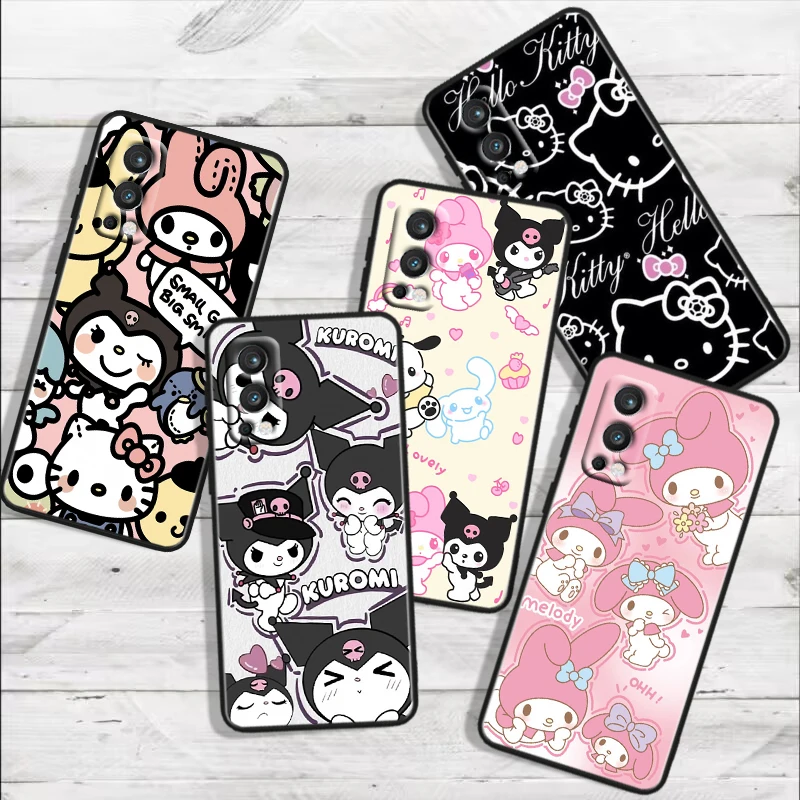 Tüdruk Hello Kitty Jahtuda OnePlus 11 10T 10R 9R 8T 7T Nord N300 N200 N100 2T CE2 Lite N20 N10 Pro Musta Telefoni Juhul Telefoni Puhul - 0
