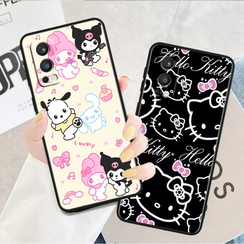 Tüdruk Hello Kitty Jahtuda OnePlus 11 10T 10R 9R 8T 7T Nord N300 N200 N100 2T CE2 Lite N20 N10 Pro Musta Telefoni Juhul Telefoni Puhul - 2