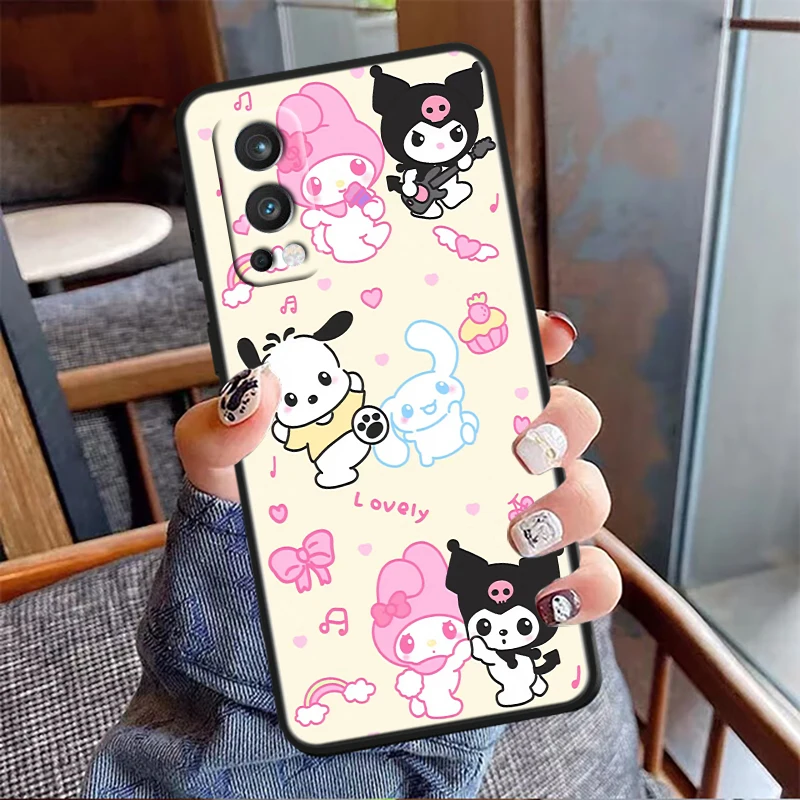 Tüdruk Hello Kitty Jahtuda OnePlus 11 10T 10R 9R 8T 7T Nord N300 N200 N100 2T CE2 Lite N20 N10 Pro Musta Telefoni Juhul Telefoni Puhul - 4