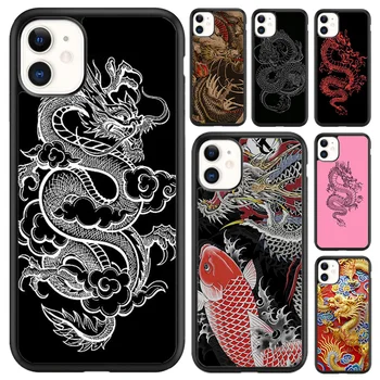 Mood Hiina Vintage Dragon Telefon Case For iphone SE2020 15 14 6 6s 7 8 plus XR, XS 11 12 13 pro max Shell Kate coque