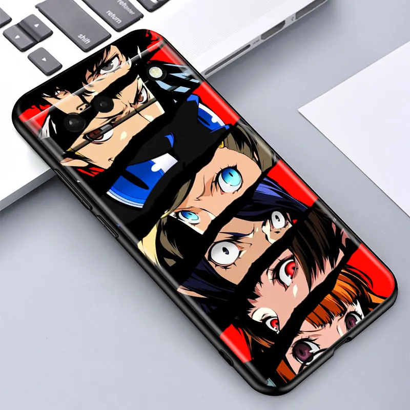 Hot Anime Persona 5 Mängu Telefoni Puhul Google Pixel 7 Pro 6 Pro 6A 5A 5 4 4 A XL 5G Musta Pehme Kaas Fundas Kate - 3