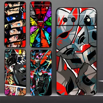 Hot Anime Persona 5 Mängu Telefoni Puhul Google Pixel 7 Pro 6 Pro 6A 5A 5 4 4 A XL 5G Musta Pehme Kaas Fundas Kate