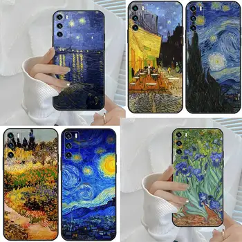 Van Gogh Kunsti Illustratsiooni Telefoni Puhul Huawei P 40 30 20 10 Pluss Lite Psmart 2019 2020 Y5 Peaminister 2018 Y5 Y6 Y5II Y6P Y8S Y8P
