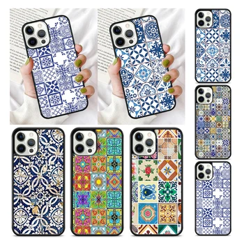 art Dekoratiivsed Maroko Plaat Telefon Case for iPhone 15 SE2020 13 14 11 12 Mini Pro Max XR, XS 6 7 8 Plus coque fundas Kest