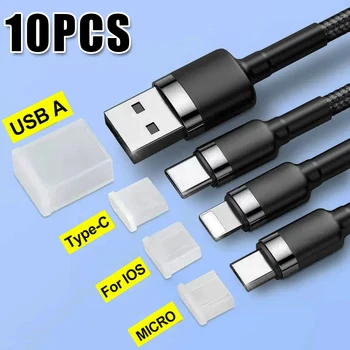 10TK Universaalne, Tolmu Pistiku Kate IOS Tüüp C Micro-USB-A Male Port Data Kaabli Adapter Veekindel Kork Dustplugs