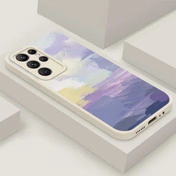 Värvimine Lehed, Lilled Case for Samsung Galaxy S21 S22 S20 S23 Ultra Plus S21FE S21 FE 5G Kaamera Objektiivi Kaitsev Silikoonist Kate