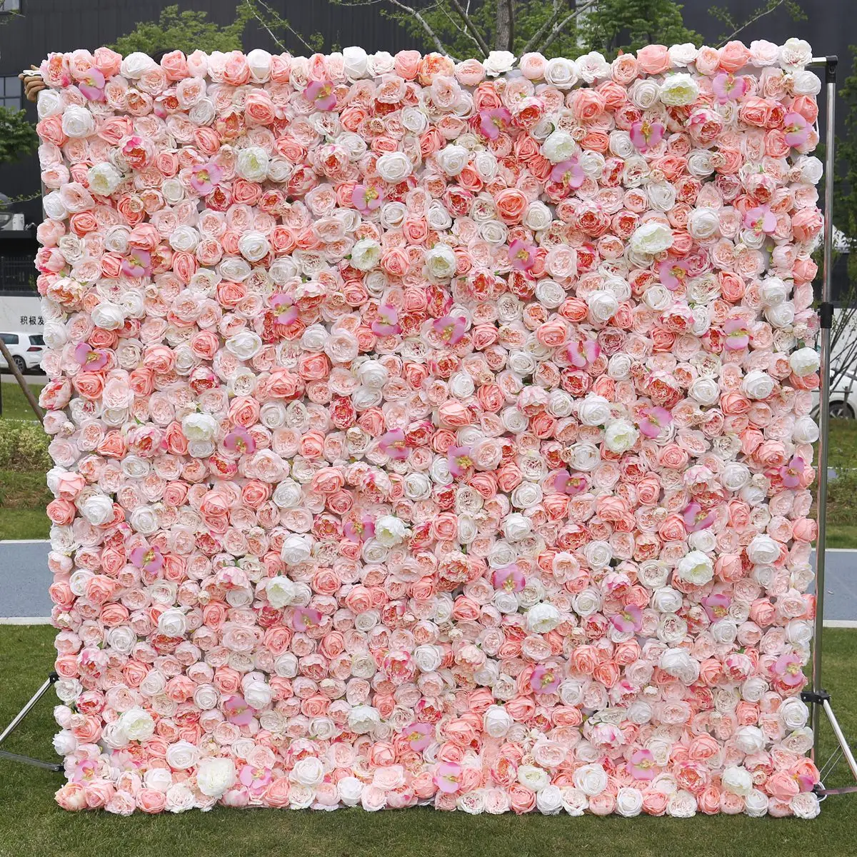 5D pulm taustaks kangast lill kokkulepe, roosa, valge, hydrangea, Roos, kangast kardin, õie seina -, akna-ekraan - 0