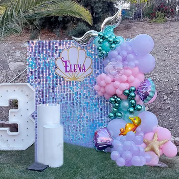 120pcs Merineitsi Õhupalli Arch Vanik Kit Pastell Värviline Jutumullid Kaunistused Lapsed Baby Shower Tüdrukud 1. ja 2. Sünnipäeva