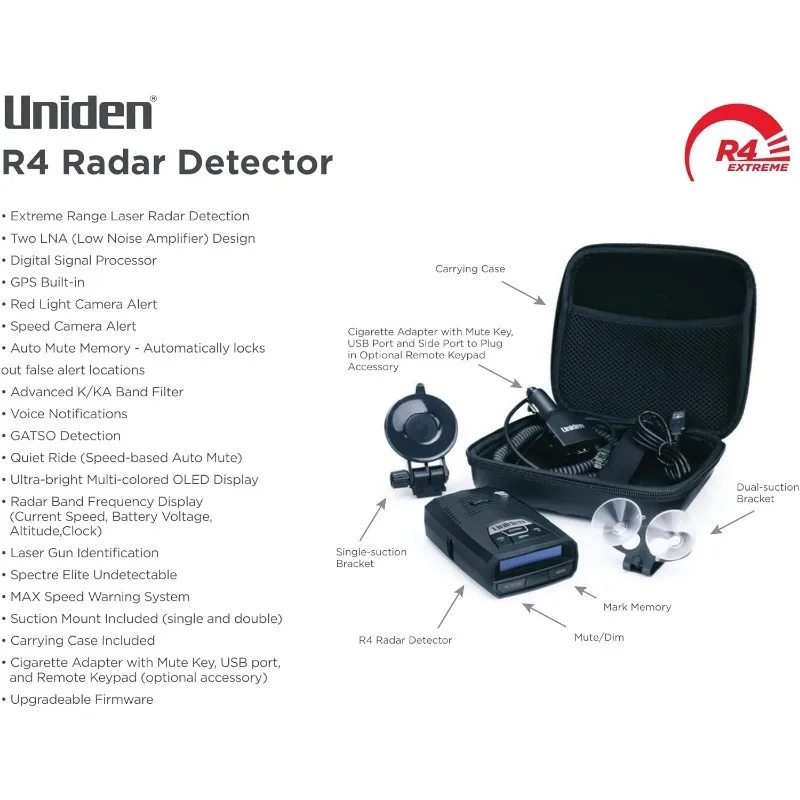 Äärmiselt pikamaa Laser/Radar-Detektor, Sisseehitatud GPS-w/AUTO Mute Mälu, Hääl Teateid, Red Light & kiiruskaamerate Hoiatused - 5