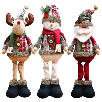 Christmas Snowman Põder Pikad Jalad Nukk Xmas Tree Ornament Jõuluehe Kodu Navidad Uus Aasta 2024 Lapsed Kingitus