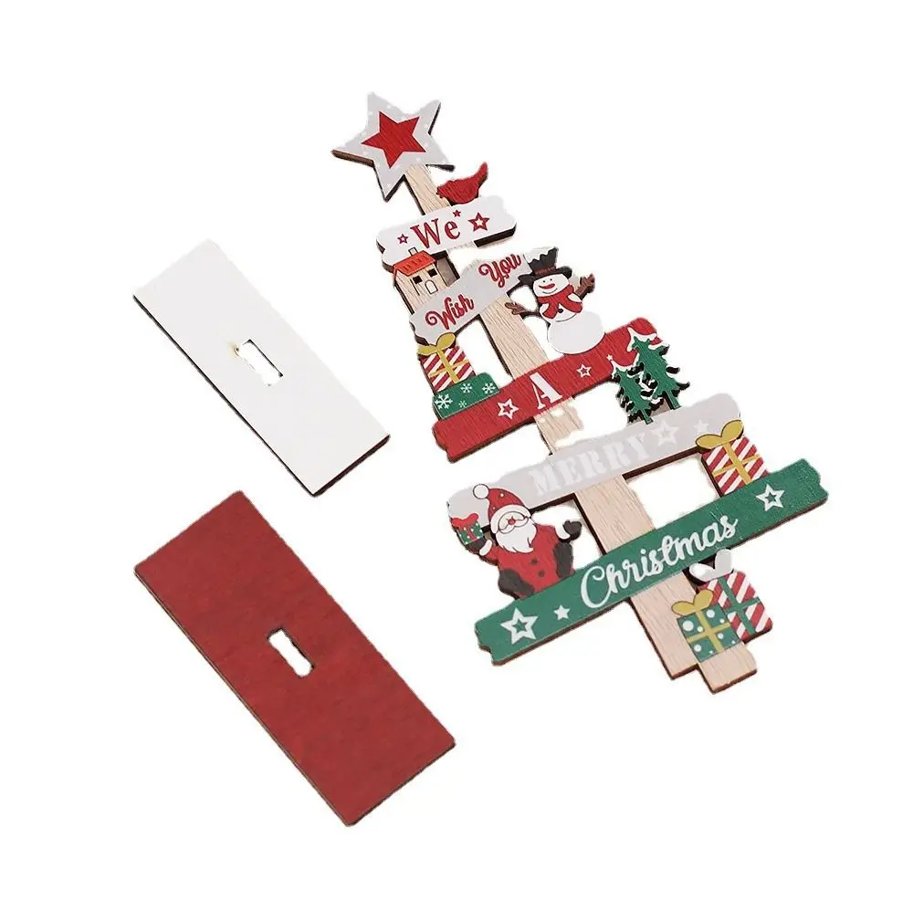 Desktop Christmas Tree Santa Claus DIY Teenetemärgi Puidust Jõulud Märke Tahvel Xmas Teenetemärgi Uue Aasta Pidu Kingitused - 4