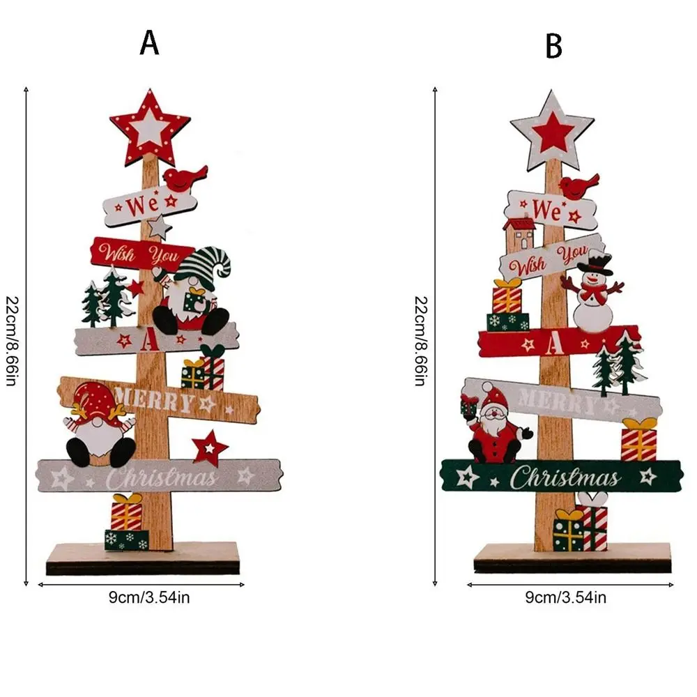 Desktop Christmas Tree Santa Claus DIY Teenetemärgi Puidust Jõulud Märke Tahvel Xmas Teenetemärgi Uue Aasta Pidu Kingitused - 5