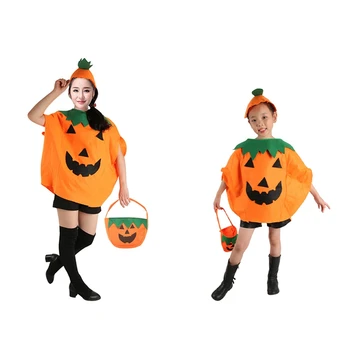 Pumpkin Halloween Cosplay Kostüüm Oranži Mütsi Kott Komplekt