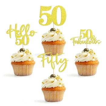 Isiku 24 TK 50. Sünnipäeva Cupcake Kaunistamiseks 50 ja Vapustav Tassi Kook Torukübar