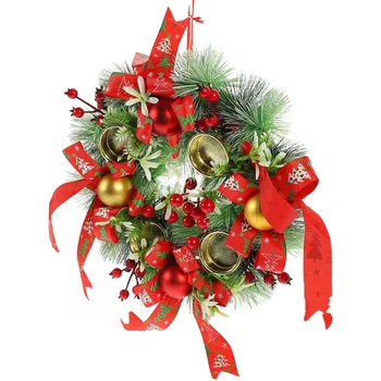 Jõulud Tabel Kaunistused Küünlajalg Vanik (valge Mänd Rohelised Lehed) Xmas Ornament Rõngad