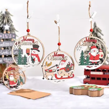 Naljakas Personaliseeritud Jõulud Õõnes Jõuluvana Põder Eri Ornament Jõulud Rippuvad Kingitus Puu Puidust Sildid Home Decor