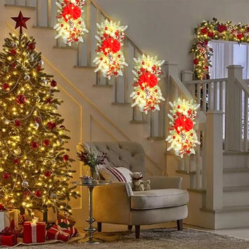 Jõulud Pärg Ripatsid Vanik Xmas Dekoratsioon Jõulud Pärg Rippuvad Ripats Puhkus Seina Ukse LED Light String