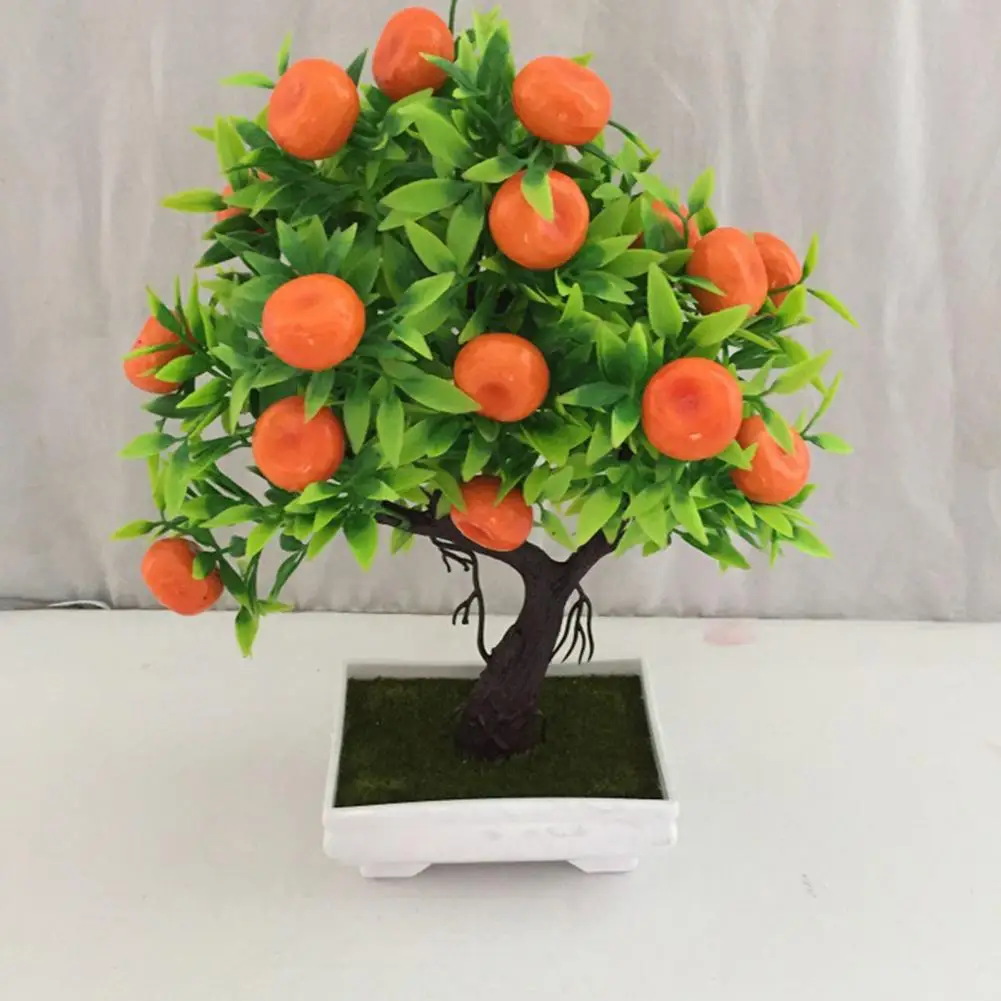 23 Puuviljad Kunstlik Orange Tree Dekoratiivsed Mitte-pleegib Plastikust Võltsitud Simulatsiooni Taime Pott Bonsai Realistlik Simulatsioon apelsinipuu - 4