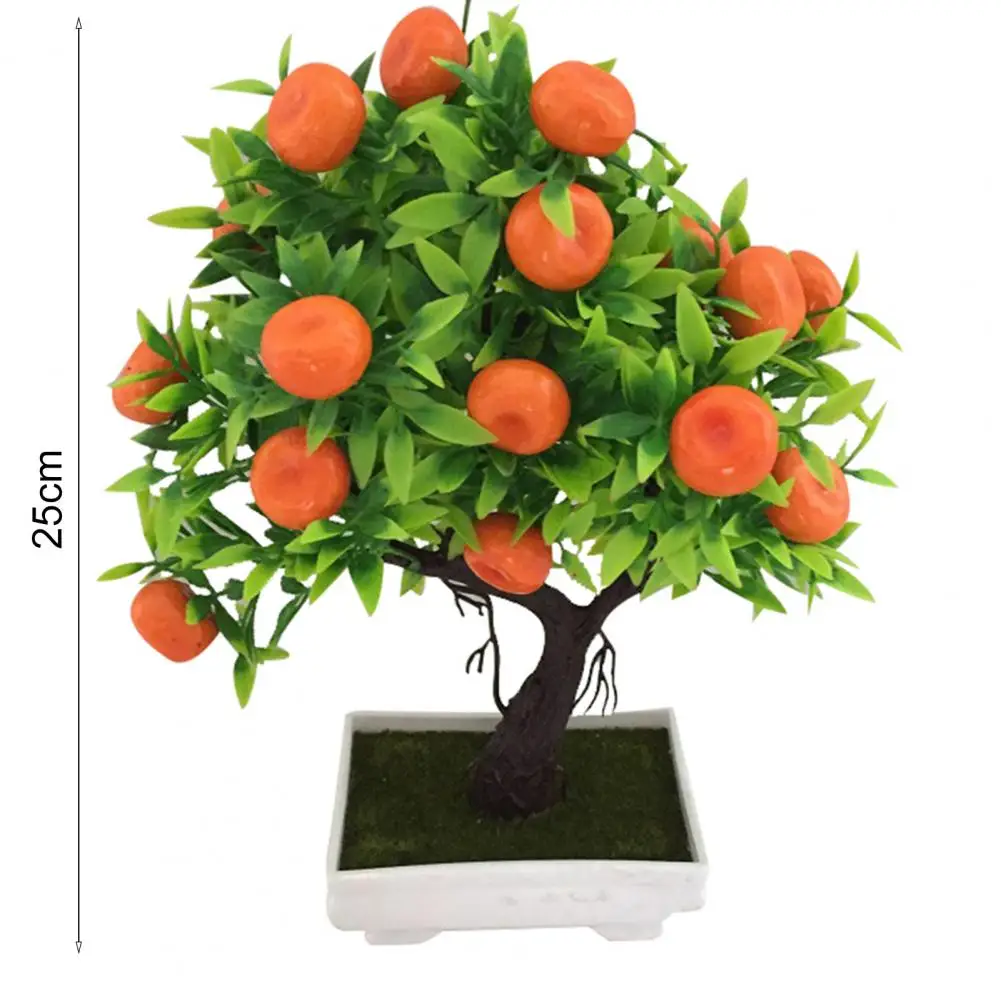 23 Puuviljad Kunstlik Orange Tree Dekoratiivsed Mitte-pleegib Plastikust Võltsitud Simulatsiooni Taime Pott Bonsai Realistlik Simulatsioon apelsinipuu - 5