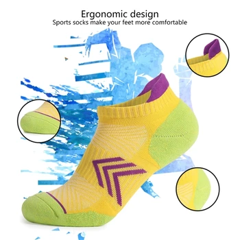 Tranier Sokid Polsterdatud Töötab Sokid, Hingav Sportlik Sokid Puuvillased Sokid Pahkluu Spordi Sokid Naistele