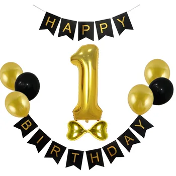 1 Aasta Vana Sünnipäevaks Õhupalli Set Kala Saba Tõmba Lipp Algul Latex Balloon Lapsed Lemmik Partei Teenetemärgi Õhupalli Komplekt