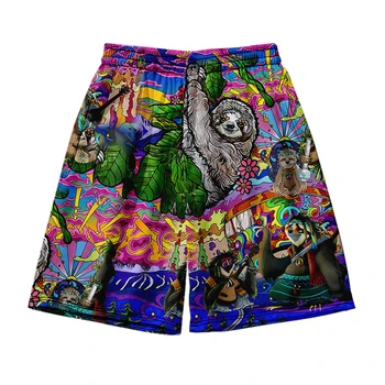 Havai Rannas Püksid Meeste ja naiste riided 3D digitaalne trükkimine vabaaja püksid Moe suundumus paar Püksid