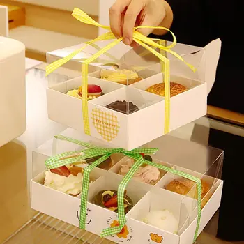 4/6/12 Holding Standard Koogikesi Cupcake Konteiner Aknas Valge Kook Plaate Omanik Mitmeotstarbeline Saia Box