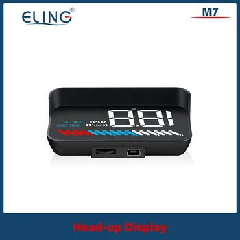 ELING Auto Head Up Display OBD2 GPS-Dual Süsteemi Spidomeeter Kiirus, RPM, Kütusekulu, sõiduaja Esiklaas Projektor