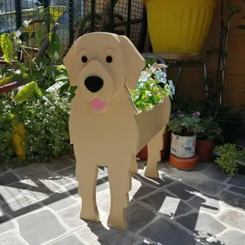 Armas Loom Kujuline Lill, Planter PVC Pet Dog Pottidesse Aed Õue Kaunistamiseks Taim Konteineri Valdaja Väljas toataimed
