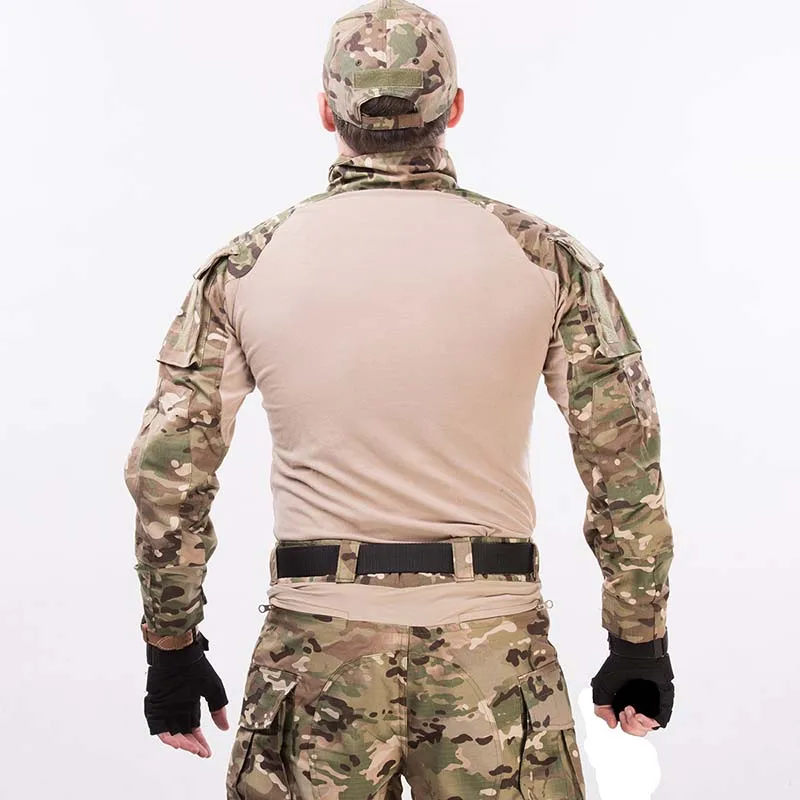 G3 Taktikaline Kamuflaaž Ülikond Abikaasa Sõjaväe Riided Klapiga Meeste Püksid Combat Uniform +Padjad Airsoft T-Särgid Armee Jaht Riided - 3