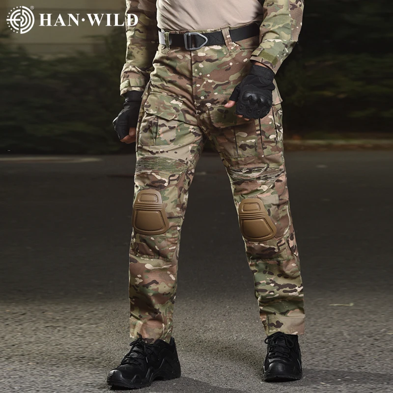 G3 Taktikaline Kamuflaaž Ülikond Abikaasa Sõjaväe Riided Klapiga Meeste Püksid Combat Uniform +Padjad Airsoft T-Särgid Armee Jaht Riided - 5