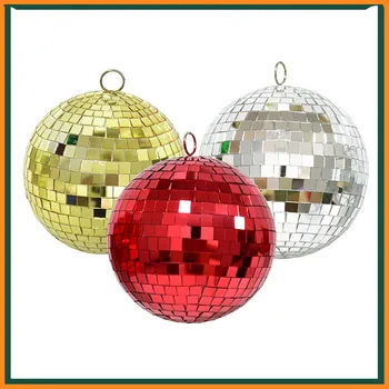 Hõbedane/Kuldne/Punane Klaas Peegel Disco Ball Dekoratiivsed Christmas Tree Teenetemärgi Partei Pulm Kook Decor Klubi Lava Valgustuse Mõju