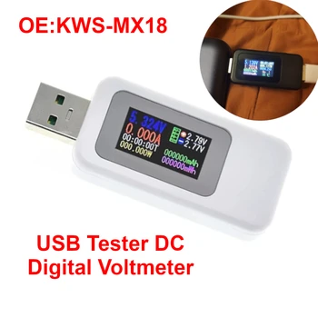 USB-KS Digitaalne Voltmeeter Praegune Pinge Laadija Võimsus Detektori Ammeter Aku Power Bank Tester Arvesti KWS-MX18