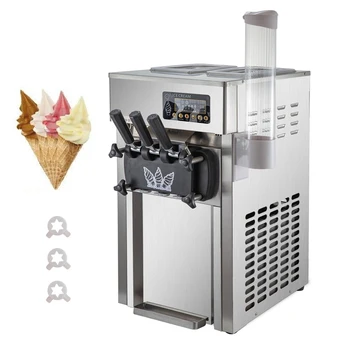 Kolme Maitsed Jäätise Masin Kaubanduslikul Tabletop Jäätise Maker Automaatne Magus Koonus Pehme Jäätise Masin