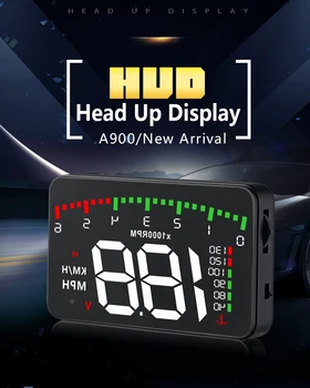 HD-OBD2 Auto HUD Tuuleklaasi Projektor Pea Üles Dispay pardal Auto Digitaalse Pöörlemise Kiirus RPM Kiirus Pinge Alarm